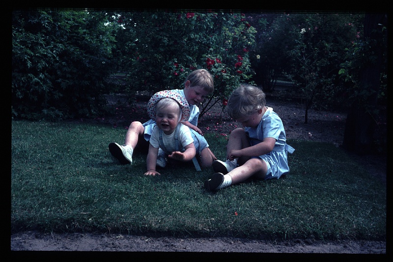 03.Driebergen jun 1966 Brigitte,Marion,Peter.JPG
